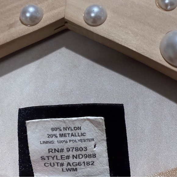 Vintage Y2K Babydoll Lace Top Champagne Gold Sequins Large Holiday NYE Fairycore - Picture 12 of 13